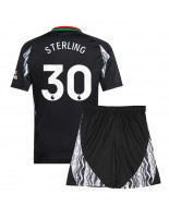 Arsenal Raheem Sterling #30 Venkovní dres pro děti 2024-25 Krátký Rukáv (+ trenýrky)